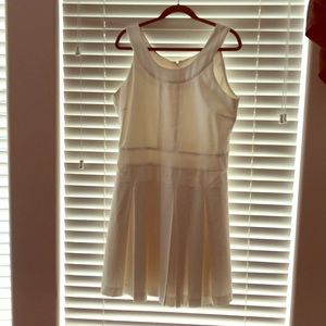 White Pink Tartan Cotton Dress